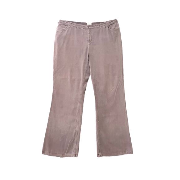 St. John's Bay Women's Rose Corduroy Wide Leg High-Rise Pants Pockets Size 24W - Picture 1 of 7
